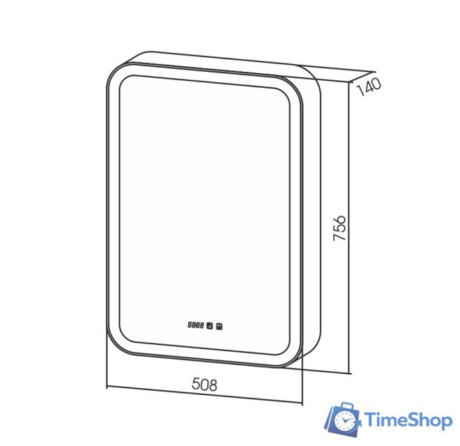  Silver Mirrors Шкаф с зеркалом Фиджи 50x75 LED-00002361 - Изображение №7 — Интернет-магазин Time-Shop