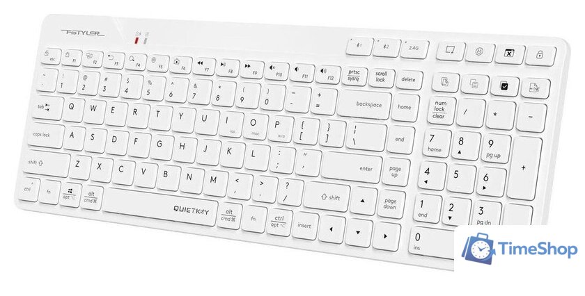 Клавиатура A4Tech Fstyler FBK27C AS (белый) - Изображение №3 — Интернет-магазин Time-Shop