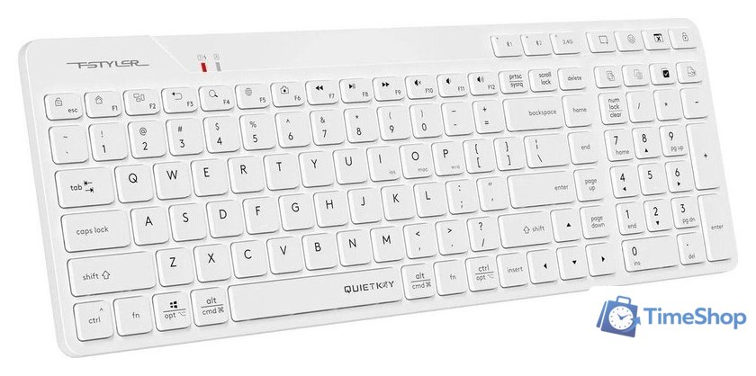 Клавиатура A4Tech Fstyler FBK27C AS (белый) - Изображение №2 — Интернет-магазин Time-Shop