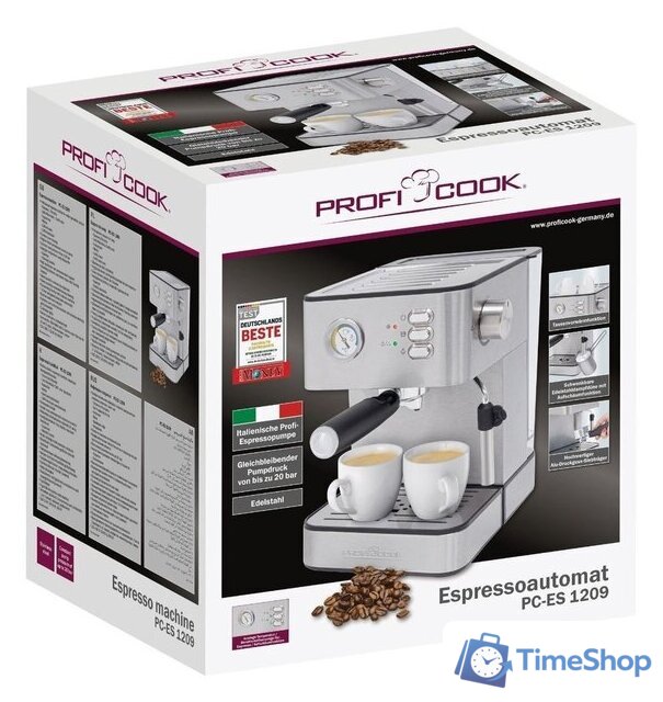 Рожковая кофеварка ProfiCook PC-ES 1209 - Изображение №8 — Интернет-магазин Time-Shop