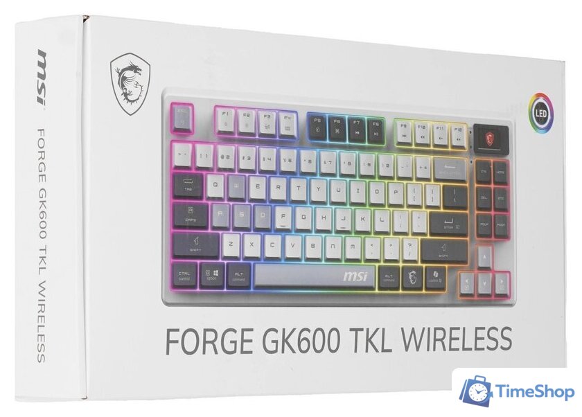 Клавиатура MSI Forge GK600 TKL Wireless Sky - Изображение №11 — Интернет-магазин Time-Shop