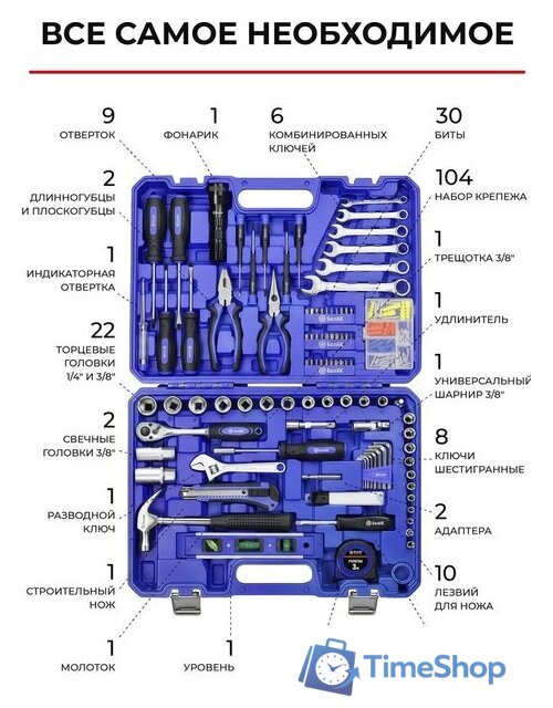 Набор домашнего мастера БелАК Профи БАК.07045 (208 предметов) - Изображение №3 — Интернет-магазин Time-Shop