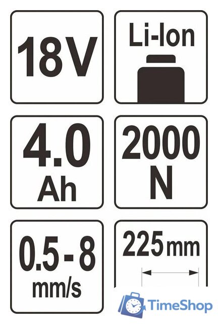 Пистолет для герметика Yato YT-82888 (с 1-им АКБ) - Изображение №4 — Интернет-магазин Time-Shop