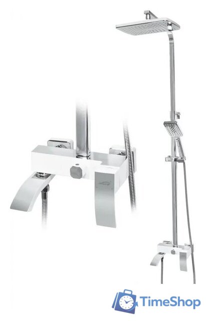 Душевая система  Hansberge H5077 (белый хром) - Изображение №1 — Интернет-магазин Time-Shop