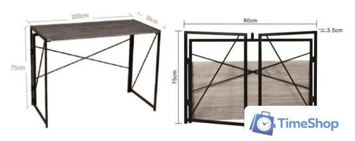 Стол для ноутбука Brabix Loft CD-002 (дуб натуральный) - Изображение №7 — Интернет-магазин Time-Shop