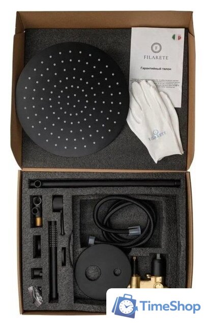 Душевая система  Filarete Roun FL1023 (черный матовый) - Изображение №15 — Интернет-магазин Time-Shop