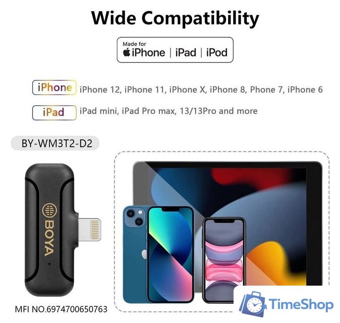 Радиосистема BOYA BY-WM3T2-D2 - Изображение №4 — Интернет-магазин Time-Shop