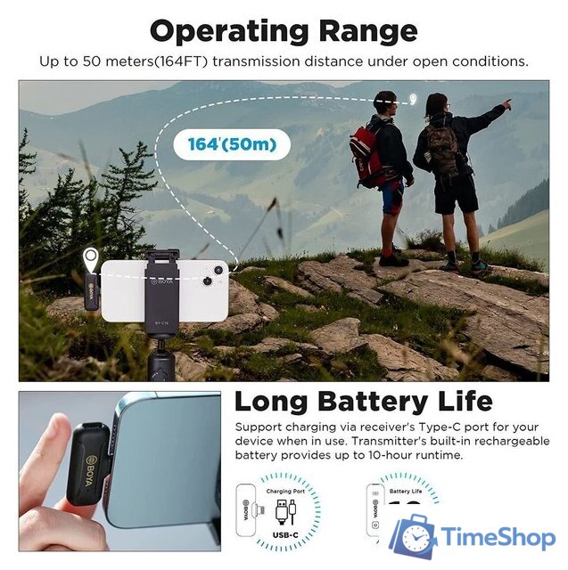 Радиосистема BOYA BY-WM3T2-D2 - Изображение №3 — Интернет-магазин Time-Shop