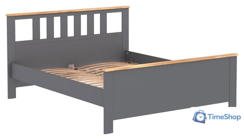 Кровать Mio Tesoro Сага 160x200 2.08.04.070.15 (серый/ясень) - Изображение №1 — Интернет-магазин Time-Shop