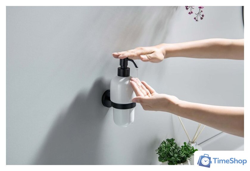 Дозатор для жидкого мыла Aquatek Бетта AQ4605MB (черный матовый) - Изображение №3 — Интернет-магазин Time-Shop