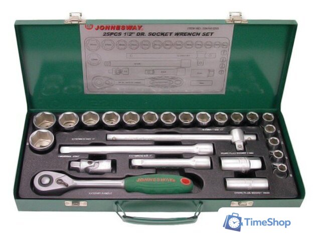 Набор трещотка с головками Jonnesway S04H4125S 25 предметов - Изображение №1 — Интернет-магазин Time-Shop