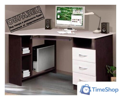 Стол Мебель-класс Престиж (венге/ясень шимо светлый, правый) - Изображение №4 — Интернет-магазин Time-Shop