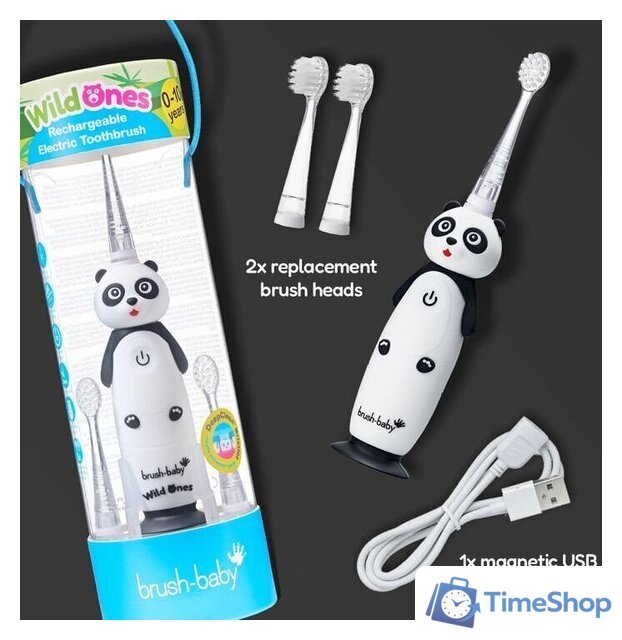 Электрическая зубная щетка Brush-Baby WildOnes Panda - Изображение №10 — Интернет-магазин Time-Shop