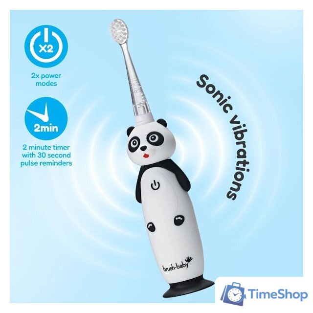 Электрическая зубная щетка Brush-Baby WildOnes Panda - Изображение №7 — Интернет-магазин Time-Shop