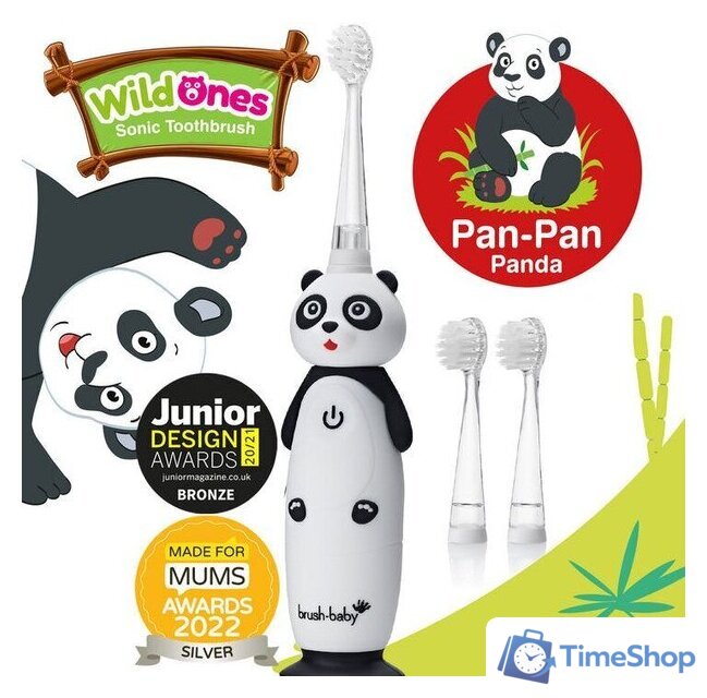 Электрическая зубная щетка Brush-Baby WildOnes Panda - Изображение №11 — Интернет-магазин Time-Shop