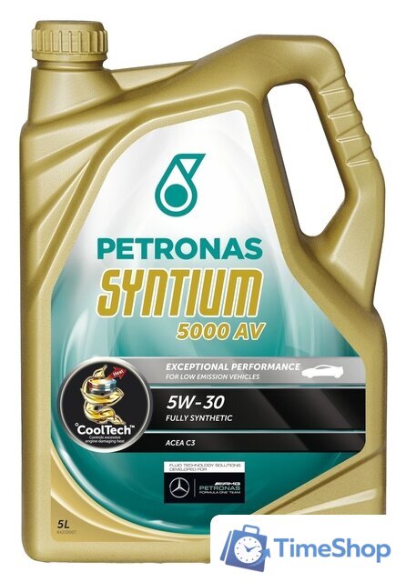 Моторное масло Petronas Syntium 3000 AV 5W-40 5л - Изображение №1 — Интернет-магазин Time-Shop
