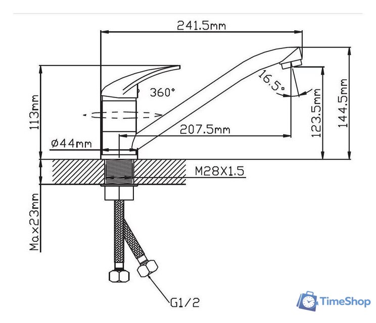 Смеситель Cronwil CD038-49 - Изображение №2 — Интернет-магазин Time-Shop