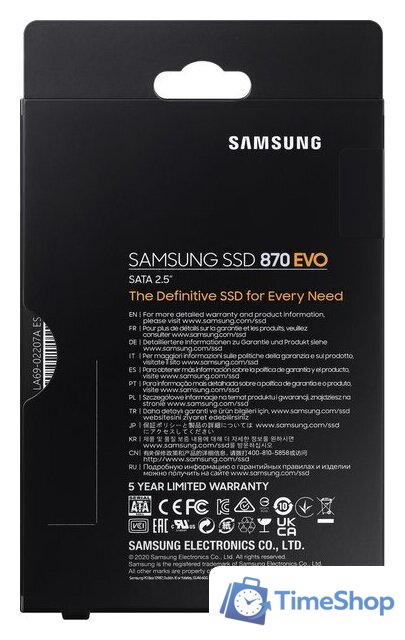 SSD Samsung 870 Evo 1TB MZ-77E1T0BW - Изображение №11 — Интернет-магазин Time-Shop