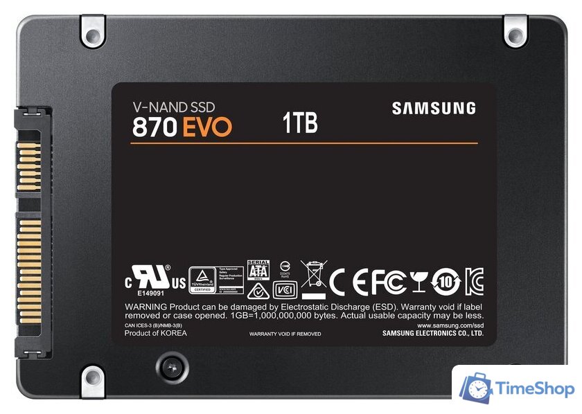SSD Samsung 870 Evo 1TB MZ-77E1T0BW - Изображение №2 — Интернет-магазин Time-Shop