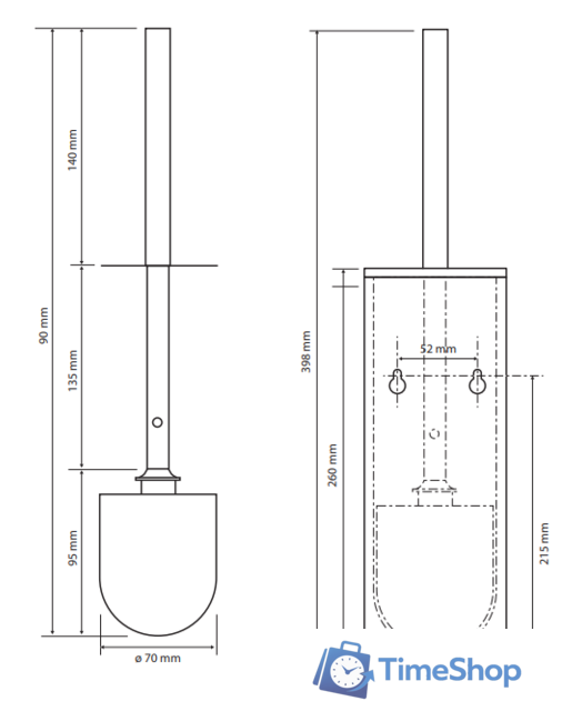 Ершик для унитаза Bemeta White 102913094 - Изображение №2 — Интернет-магазин Time-Shop