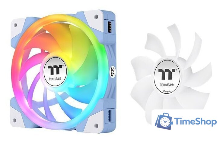 Комплект вентиляторов для корпуса Thermaltake Swafan EX12 ARGB Hydrangea Blue TT Premium Edition 3-Fan Pack CL-F183-PL12BU-A - Изображение №5 — Интернет-магазин Time-Shop