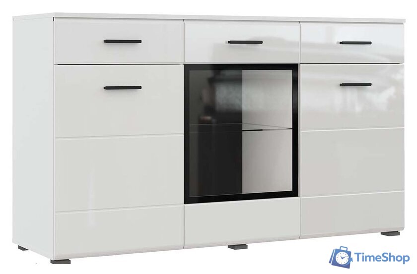 Комод НК-Мебель Gloss КМ-150 71373117 (белый-белый глянец) - Изображение №1 — Интернет-магазин Time-Shop
