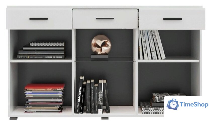 Комод НК-Мебель Gloss КМ-150 71373117 (белый-белый глянец) - Изображение №2 — Интернет-магазин Time-Shop