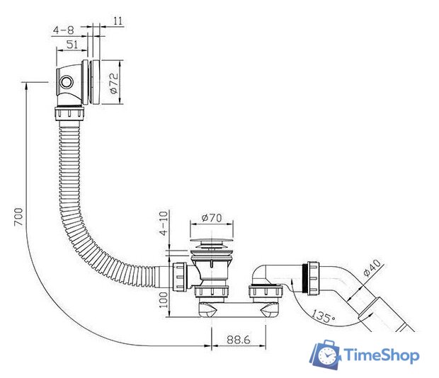 Сифон Roxen R70C-GM - Изображение №13 — Интернет-магазин Time-Shop