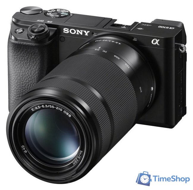 Беззеркальный фотоаппарат Sony Alpha a6100 Double Kit 16-50mm + 55-210mm (черный) - Изображение №2 — Интернет-магазин Time-Shop