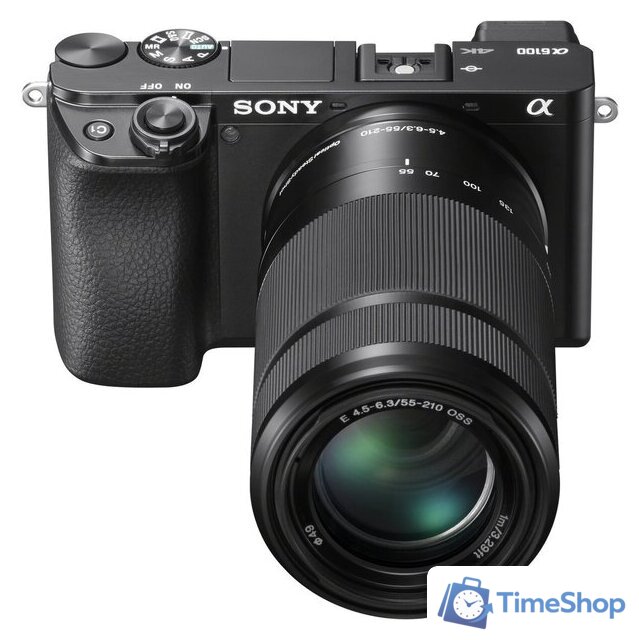 Беззеркальный фотоаппарат Sony Alpha a6100 Double Kit 16-50mm + 55-210mm (черный) - Изображение №3 — Интернет-магазин Time-Shop