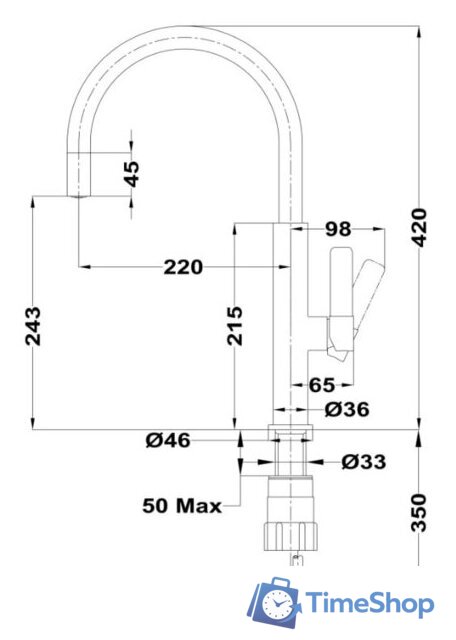 Смеситель TEKA Total 116030022 - Изображение №2 — Интернет-магазин Time-Shop