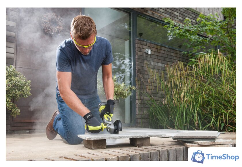 Угловая шлифмашина Ryobi R18AG7-0 (без АКБ) - Изображение №8 — Интернет-магазин Time-Shop