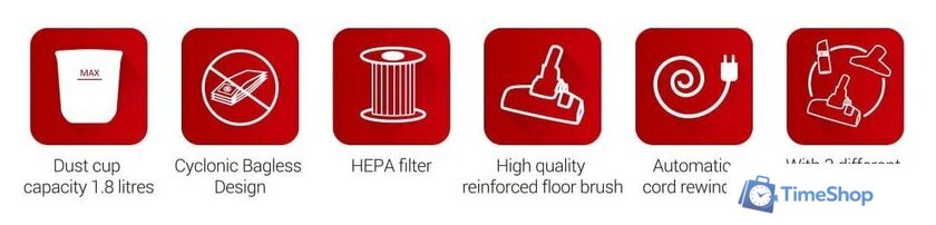 Пылесос Kalorik VC 1022 R - Изображение №4 — Интернет-магазин Time-Shop