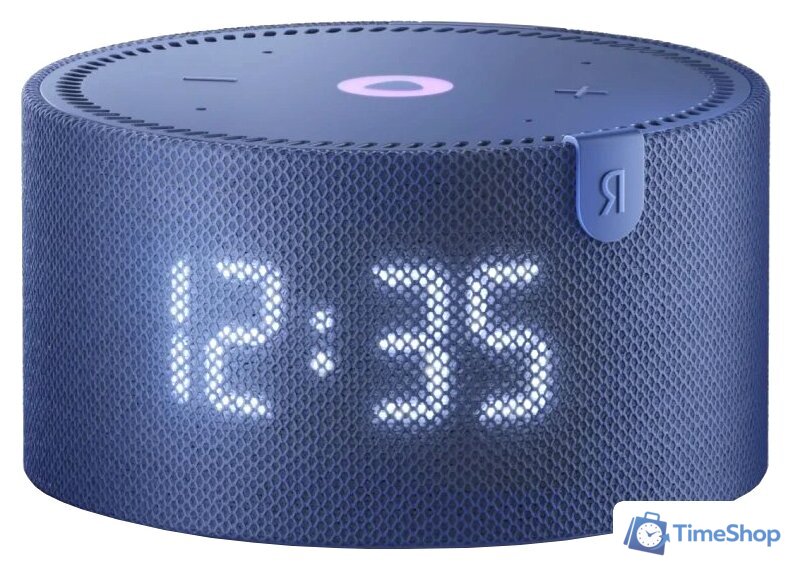 Умная колонка Яндекс Станция Мини 2 с часами (синий сапфир) - Изображение №1 — Интернет-магазин Time-Shop