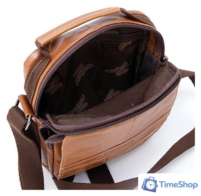 Сумка Poshete 196-9067-46-DCM (dark camel) - Изображение №3 — Интернет-магазин Time-Shop