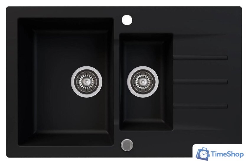 Кухонная мойка Kernau KGS A 6079 1.5B1D Deep Black - Изображение №1 — Интернет-магазин Time-Shop