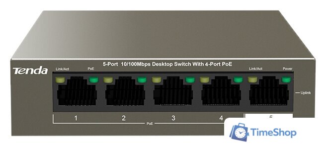Неуправляемый коммутатор Tenda TEF1105P-4-38W - Изображение №1 — Интернет-магазин Time-Shop