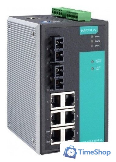 Управляемый коммутатор 2-го уровня Moxa EDS-408A-MM-SC-T - Изображение №1 — Интернет-магазин Time-Shop