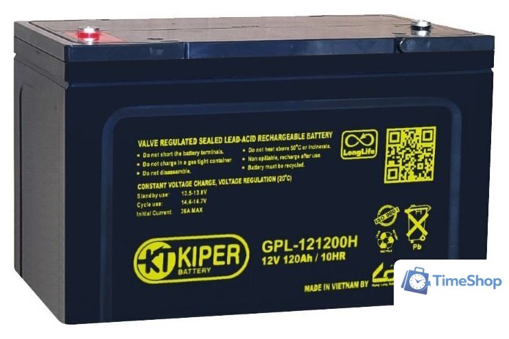 Аккумулятор для ИБП Kiper GPL-121200H (12В/120 А·ч) - Изображение №1 — Интернет-магазин Time-Shop