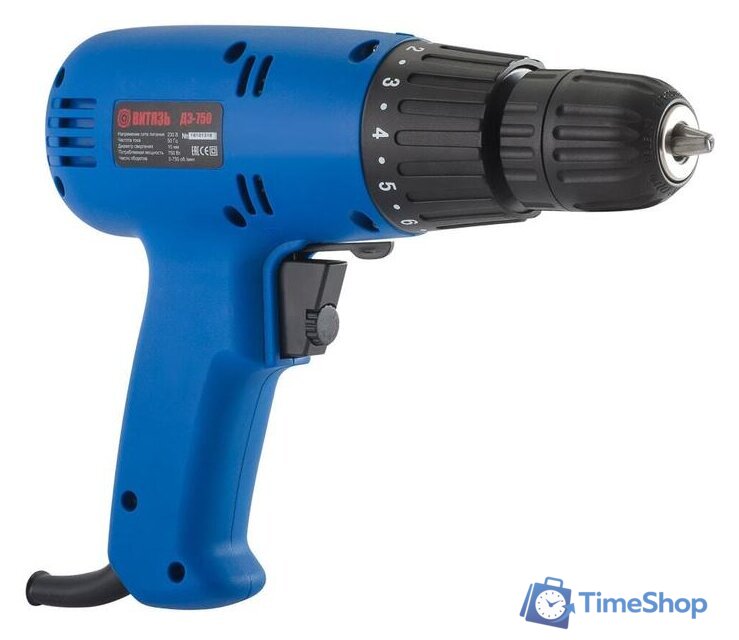 Дрель-шуруповерт Витязь ДЭ-750 18011001 - Изображение №2 — Интернет-магазин Time-Shop