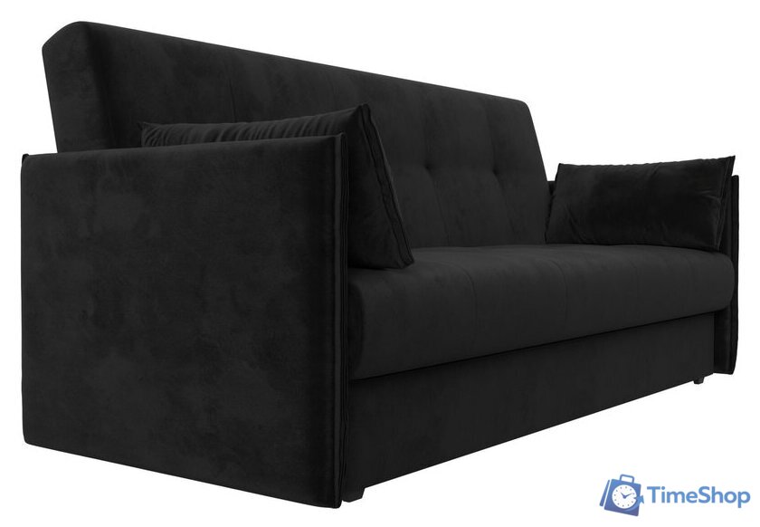 Диван Лига диванов Лига-018 117849 (велюр черный) - Изображение №4 — Интернет-магазин Time-Shop
