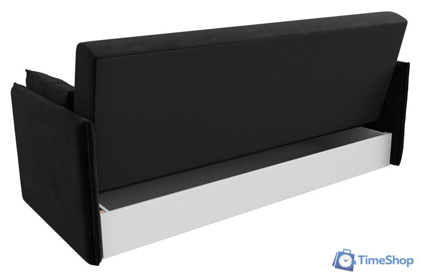 Диван Лига диванов Лига-018 117849 (велюр черный) - Изображение №8 — Интернет-магазин Time-Shop