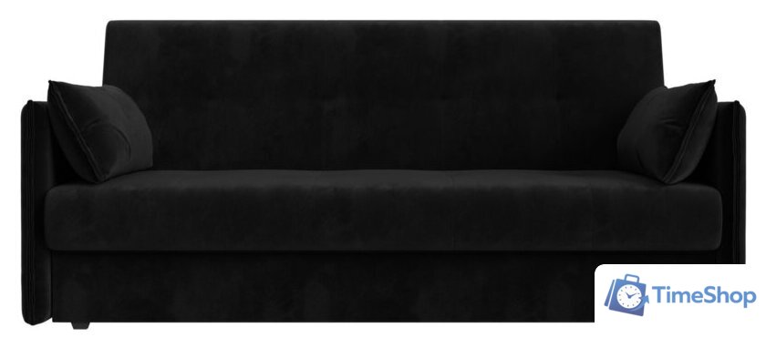 Диван Лига диванов Лига-018 117849 (велюр черный) - Изображение №2 — Интернет-магазин Time-Shop