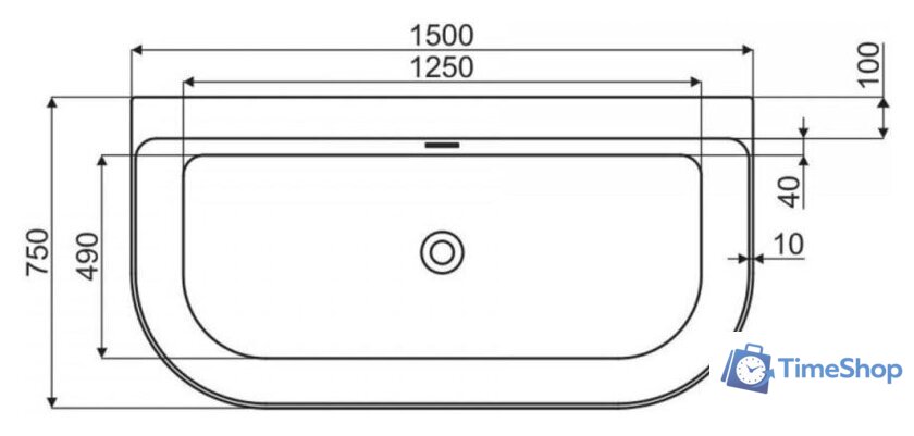 Ванна Rea Olimpia 150x75 - Изображение №3 — Интернет-магазин Time-Shop
