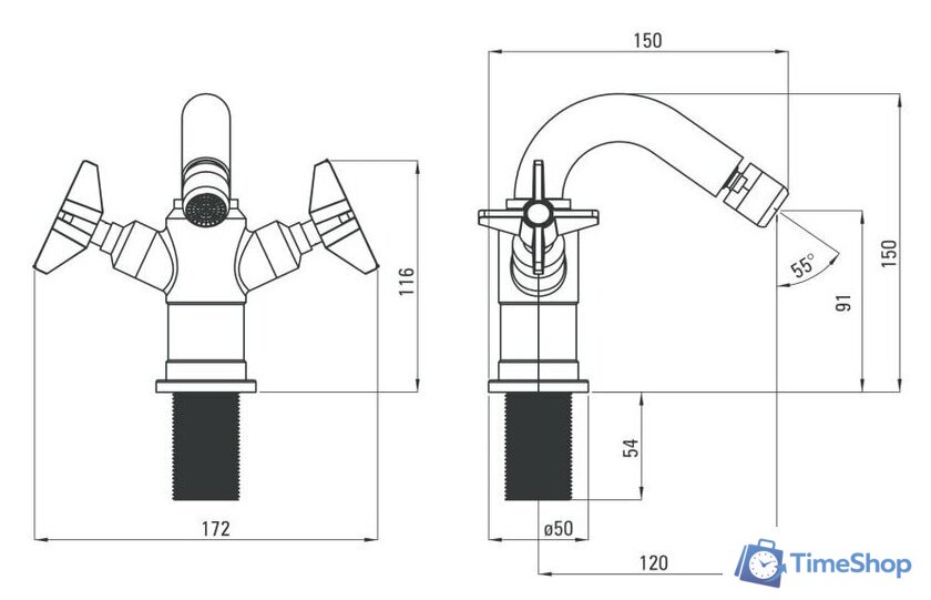 Смеситель Deante Temisto BQT 031D - Изображение №2 — Интернет-магазин Time-Shop