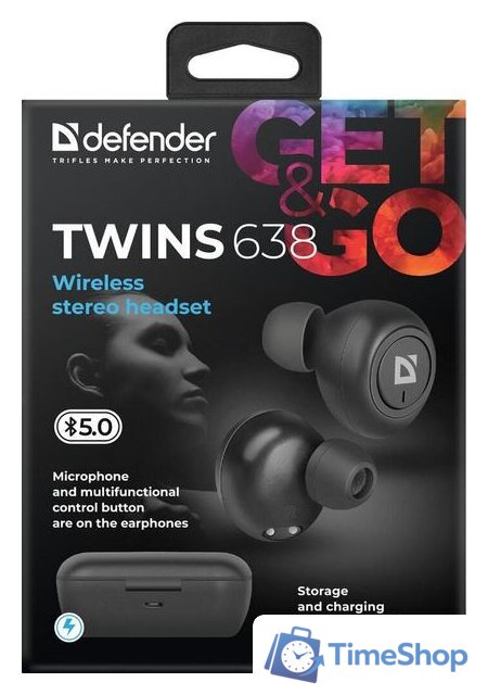 Наушники Defender Twins 638 - Изображение №6 — Интернет-магазин Time-Shop