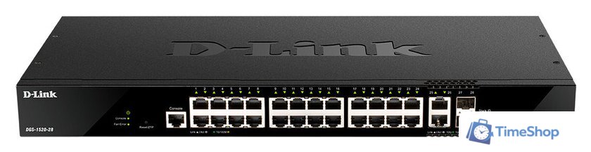 Управляемый коммутатор 3-го уровня D-Link DGS-1520-28/A1A - Изображение №1 — Интернет-магазин Time-Shop