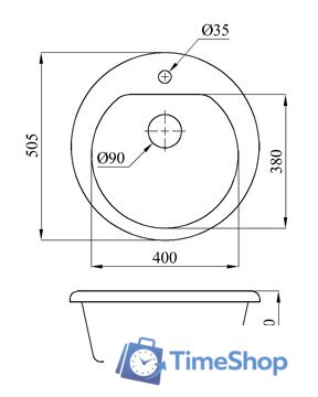 Кухонная мойка БелЭворс Nika (черный, без сифона) - Изображение №2 — Интернет-магазин Time-Shop
