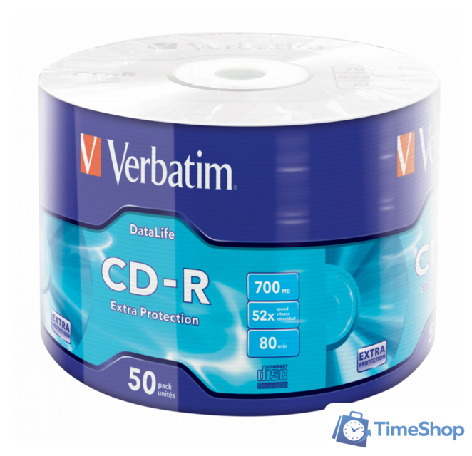 CD-R диск Verbatim 700Mb 52x 43787 (50 шт.) - Изображение №2 — Интернет-магазин Time-Shop