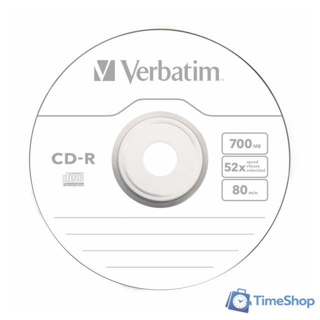 CD-R диск Verbatim 700Mb 52x 43787 (50 шт.) - Изображение №1 — Интернет-магазин Time-Shop